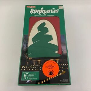 Vintage Christmas Tree Paper Sidewalk Path Luminaries Lanterns Bags